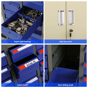 Cajonera Modular Metálica de Plástico para Mecánicos, Almacenamiento para Taller o Garaje, Resistente, con 10 Cajones, Gabinete para Herramientas OEM/ODM, Alta Capacidad de Carga - Product Image 3