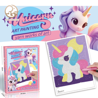 Kit de broderie pour enfants Montessori unisexe pour broderie point de croix aiguille crochet laine peinture licorne art fait