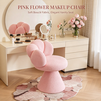 Chaise de maquillage pivotante design avec dossier, tabouret haut de gamme pour chambre de fille, dressing et coiffeuse