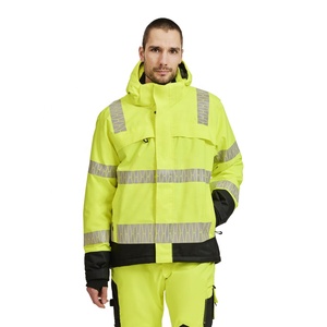 Combinaison de travail haute visibilité réfléchissante pour hommes, vêtements de travail de sécurité, travaux routiers, industriels, imperméables, coupe-vent, fluorescents, multi-usages - Product Image 2