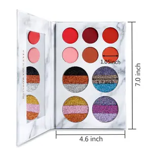 Mới Đến 10 Màu Sắc Colourpop Bóng Mắt Nhãn Hiệu Riêng Ép Glitter Matte Sắc Tố Đá Cẩm Thạch Eyeshadow Palette