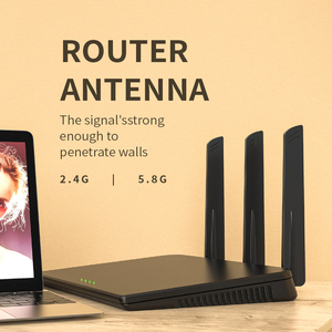 Antena Wifi Omnidireccional de Largo Alcance, Doble Banda 5G 2.4G 5.8G, Señal de 360 Grados, 50 Ohm, 1.5 VSWR, Antena Wifi Dipolo de Goma Lora SMA - Product Image 1