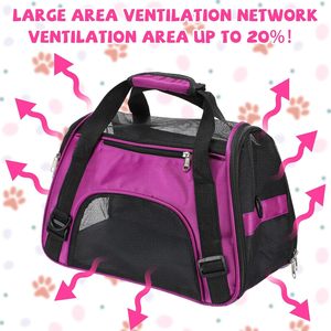 <b>Pet</b> Reflective Airline Approved Durable Breathable Foldable Soft Sided Mesh Outdoor <b>Pet</b> Dog <b>Carrier</b> Carrying Travel Bag - Product Image 5