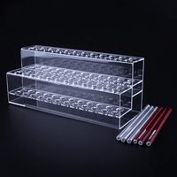 Support acrylique 48 trous pour crayons, support transparent pour rangement de papeterie