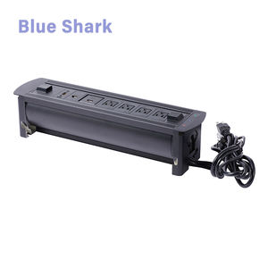 <span class=keywords><strong>Multiprise</strong></span> industrielle motorisée rotative de table en alliage d'aluminium à 3 prises avec ports de données et multimédia - Product Image 4