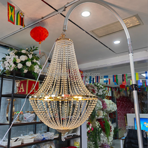 SMOOTH Wholesale Luxury Event Wedding <b>Ceiling</b> Decor Led Lighting Table Gold Crystal Chandelier - Product Image 2