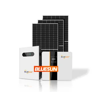Bluesun 6 кВт 10 кВт, система солнечной энергии, полный гибридный набор, Бытовая Солнечная энергетическая система 10 кВт с литиевой батареей