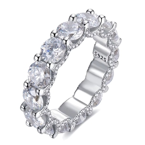 Bague en argent 925 à haute teneur en carbone, motif ondulé délicat, plaqué platine et rhodium, grande bague de fiançailles tendance, design corde de chanvre - Product Image 1