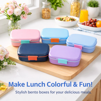 2026 Hot Selling Schattige Kinderlunchbox Set Draagbare School Eten Opbergdoos met Verwarmbare Waterfles