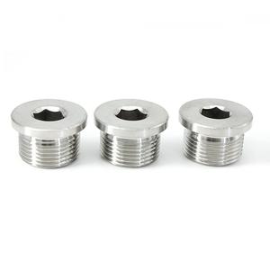 Tapones de tornillo <span class=keywords><strong>DIN</strong></span> <span class=keywords><strong>908</strong></span>, con collar y enchufe hexagonal, rosca cilíndrica de acero inoxidable 304, Perno de cabeza plana - Product Image 4