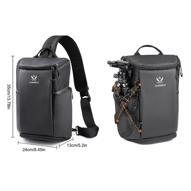 Digital Camera Shoulder Sling Bag Zipper Mirrorless Camera Chest Bag
