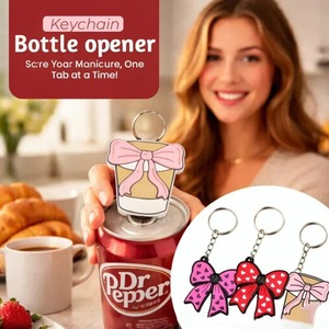 Portable Bottle Opener Keychain Kitchen <b>Bow</b> Keychain Bottle Opener Beautiful And Practical Bottle Opener Keychain Holiday <b>Gift</b> - Product Image 5