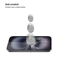 2025 Film de téléphone portable pour IPhone 16 2.5D 9H dureté HD Film de protection d'écran en verre trempé pour Iphone 16 Pro Max Plus