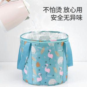 อ่างแช่เท้าพับได้แบบพกพา ยี่ซิดาน ขนาด 38 ซม. ทำจาก PVC แบบฉนวนกันความร้อน รูปทรงกลม สำหรับผู้ใหญ่ ใช้กลางแจ้ง - Product Image 3