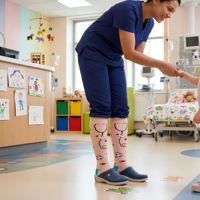 Chaussettes de compression personnalisées avec logo OEM 15-20 20-30 30-40 mmHg, marque privée, compression graduée, usine de bas de compression
