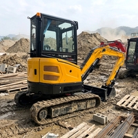 Mini-excavatrice compacte SH40 avec commande hydraulique intégrée stable, petite pelle pour travaux de fondation résidentielle et de rénovation de cour
