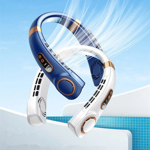 พัดลมห้อยคอไฟ LED แบบพกพา USB เครื่องปรับอากาศ<span class=keywords><strong>ไฟ</strong></span>ฟ้าไร้ใบสำหรับรถยนต์กลางแจ้งใช้ในครัวเรือนแบตเตอรี่ RV - Product Image 5