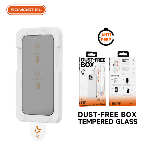 Anti-Spy Dust-Free Box HD Full Glue Tempered Glass Privacy Screen Protector Installation Kit Film Vidrio Templado Para Celular