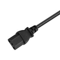 1.8M 100 240vac 50 60hz Extension 230v Alimentation En Courant Alternatif 3 Broches Broches Noir Iec C7 60320 220v Cordon D'alimentation pour Ordinateur