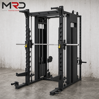 Máquina Multifuncional de Acero Resistente para Entrenamiento de Cuerpo Completo, con Soporte para Sentadillas, Máquina Smith y Función para Tríceps