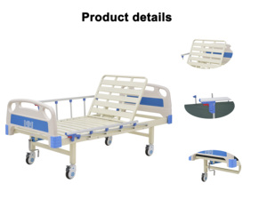 Greenlife-Lit d'hôpital confortable, <span class=keywords><strong>moins</strong></span> <span class=keywords><strong>cher</strong></span>, à 1 manivelle, pliable, en métal, avec matelas. - Product Image 3