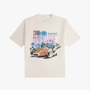 <span class=keywords><strong>T</strong></span>-<span class=keywords><strong>shirt</strong></span> graphique vintage <span class=keywords><strong>RHUDE</strong></span> pour hommes et femmes, 100 % coton, coupe ample à manches courtes, imprimé rétro Yacht de course, décontracté - Product Image 5