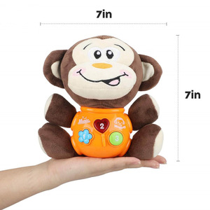 Battery Operated Musical Baby Làm Dịu Plush Làm Dịu Khỉ Với Ánh Sáng - Product Image 5