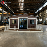Maison conteneur préfabriquée personnalisée extensible 20 pieds 40 pieds, villa préfabriquée 5 chambres, maison mobile, maison portable