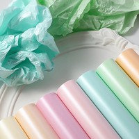 Papier d'emballage pour fleurs de haute qualité, 26 GSM, 50*70 cm, double face, lueur nacrée, imperméable, papier de soie pour emballage cadeau de fleurs