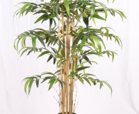 Vente en gros de fausses feuilles de bambous d'intérieur Plante en plastique pour décoration de jardin Plante artificielle d'intérieur en bambou pour simulation de plantes