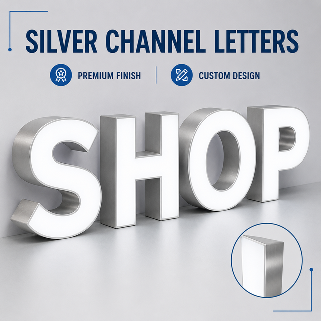 Custom Front Lit LED Channel Letters Acrylic Face Outdoor Storefront Sign 3D Illuminated Business Logo Advertising Waterproof