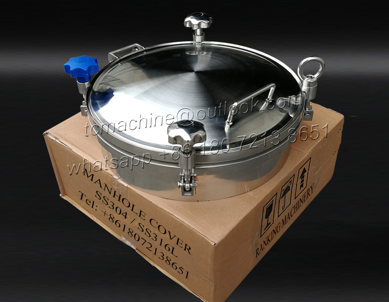 Круглая крышка люка из нержавеющей стали SS316L DN400