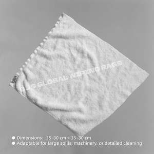 Chiffons de nettoyage industriels en coton pur, chiffons blancs pour ateliers, chiffons de nettoyage coupés pour l'industrie - Product Image 3