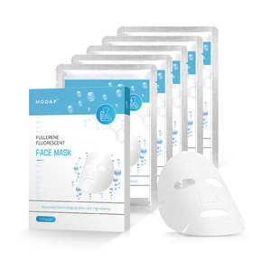Venta caliente OEM ODM cuidado de la piel máscara facial de belleza para la piel despigmentada cosmético fullereno máscara facial fluorescente - Product Image 1