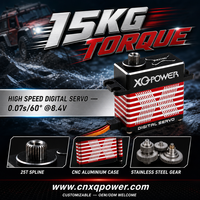 Servomoteur numérique sans noyau SCX24 15 kg avec engrenages en acier inoxydable, étanche, haute vitesse 8,4 V, pièces pour crawler RC