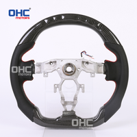 Volant LED pour Nissan 370z Z34 en fibre de carbone, entrepôt américain, 2008-2020, avec indicateur de changement de vitesse LED