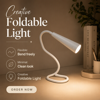 Lampe de table créative multifonctionnelle pour étudiants, portable, flexible, réglable, pliable, minimaliste, rechargeable, pour l'étude