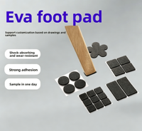 Patins de protection EVA double face personnalisés en acrylique noir auto-adhésifs antidérapants pour meubles, tables et chaises, réduisant le bruit