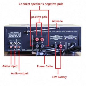 Amplificateur stéréo domestique 326bt Car 300W EQ BT 4 Ohm 2 canaux USB Corée 220V 110V pour home cinéma - Product Image 5