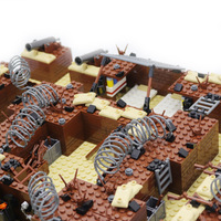 Bloques de Construcción MOC al por Mayor, Kit de Modelo de Búnker Modular para Escenas de Bricolaje, para Colección de Aficionados