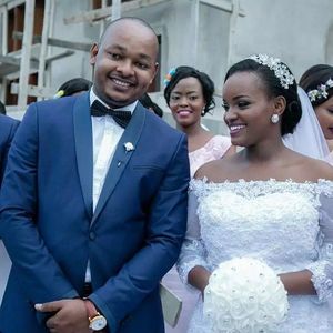 Mermaid Wedding Dress Women Plus Size White Lace Sweetheart Neckline Natural Waistline Polyester Fiber Custom Made - Product Image 2