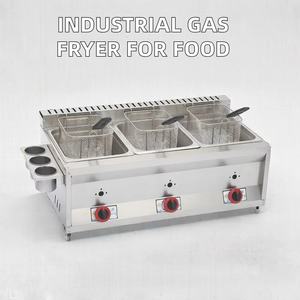 Nouvelle <span class=keywords><strong>friteuse</strong></span> à gaz de comptoir commerciale pour restaurant, 24 L, acier inoxydable, chauffage rapide, usage industriel pour la friture de beignets et de gâteaux - Product Image 4