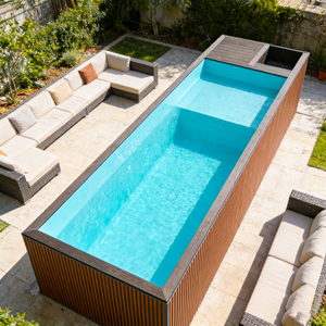 Fiberglass Above Ground Outdoor Swim Spa with Sauna Custom Capacity Wind-Proof UV Resistant & Corrosion-Resistant for Pool - Product Image 6