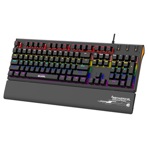 คีย์บอร์ดเกมมิ่งแบบมีสาย BAJEAL 104 ปุ่ม RGB Backlit ขนาดเต็ม ป้องกันการกดผิดพลาด ตั้งโปรแกรมได้ - Product Image 2