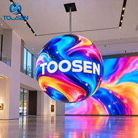 Écran LED sphérique extérieur personnalisé TOOSEN P2.5 P3 P4, mur vidéo LED pour la publicité en place publique avec une fréquence de rafraîchissement élevée de 7680 Hz