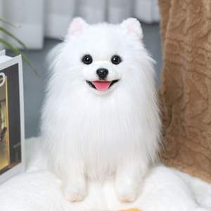 Yapay tarzı <span class=keywords><strong>Pomeranian</strong></span> bebek yoldaşlık hediye erkek veya kız için peluş oyuncak köpek yıkanmış teknikleri doldurmadan - Product Image 3