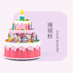 Juguete de Pastel Eléctrico de Imitación con Luces, Música y Velas que se Apagan, para Niños de 4 a 6 Años, de Plástico, Unisex, Juego de Roles - Product Image 3