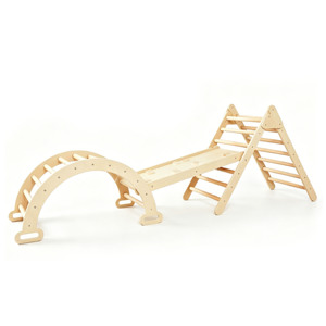 Triángulo de Pikler, Set de Escalada para Niños, Estructura de Madera, Juguetes Montessori, Juguetes de Escalada para Interiores, Gimnasio Montessori Pikler - Product Image 1