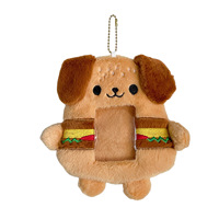 Lindo y Creativo Porta Tarjetas de Peluche, Serie para Estudiantes, Bolsa para Guardar Tarjetas de Identificación, Estuche Protector para Tarjetas Pequeñas con Diseño de Ídolos, Modelo Colgante