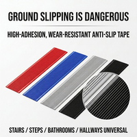 Bande antidérapante pour escaliers, imperméable, bande de traction antidérapante, auto-adhésive, bande de sécurité en PVC pour escaliers et sols industriels